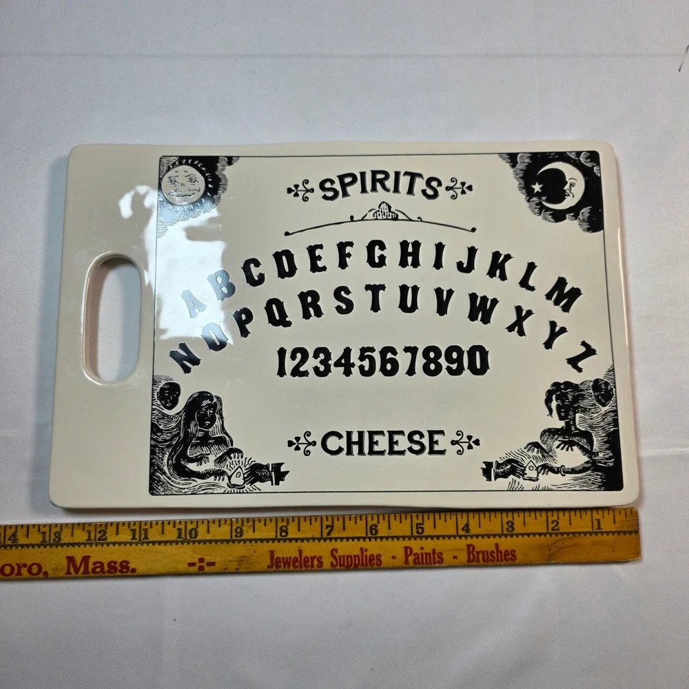 Magenta Spirits Cheese Board Ouija Board Ceramic Serving Platter Goth Occult